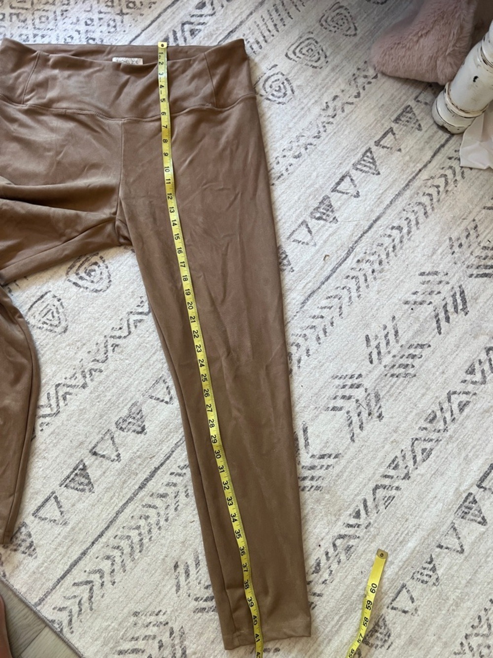 Rachel Zoe Slim High-Waist Pants in Tan - Picture 6 of 9